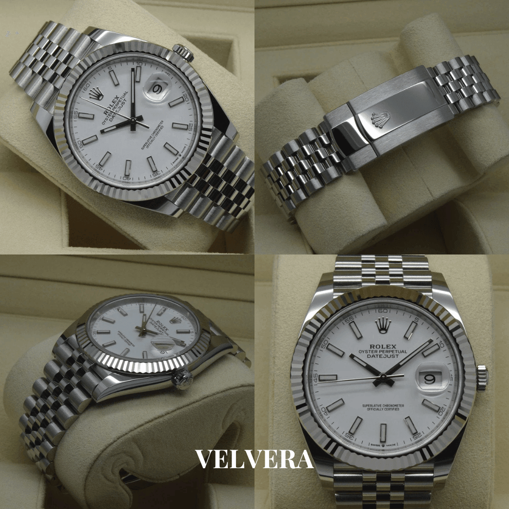 Montre Homme - Date just 41 Blanc