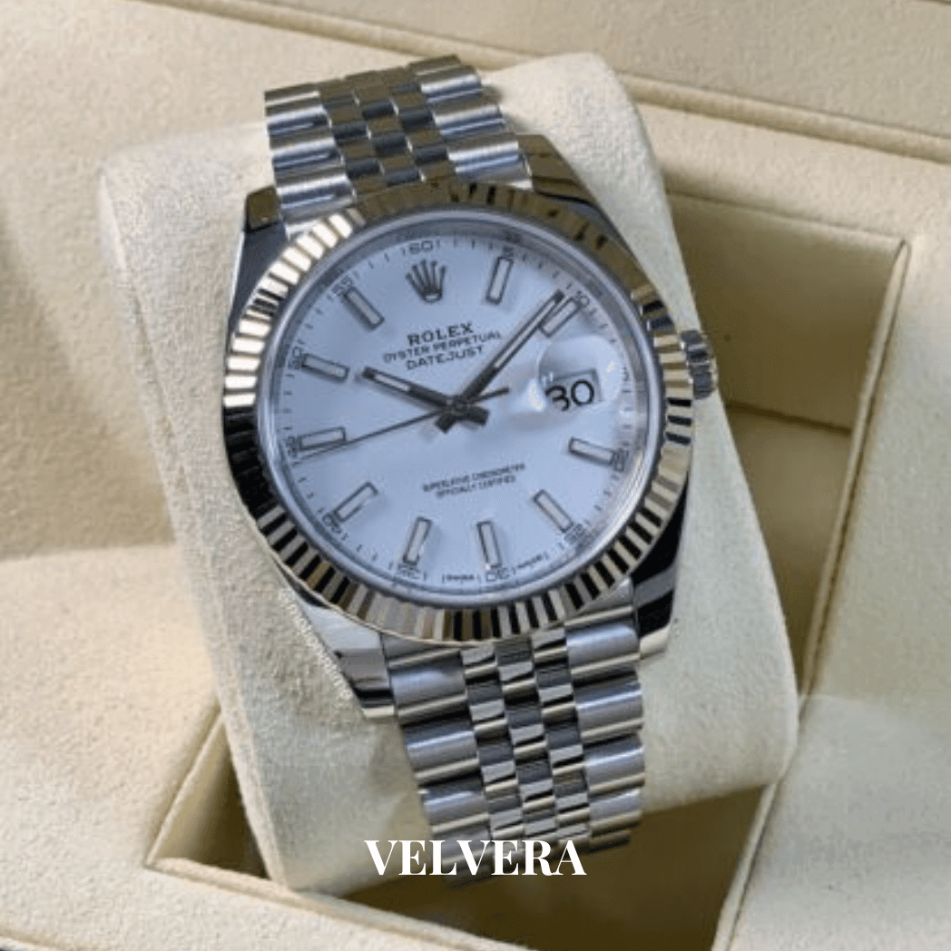 Montre Homme -  Date just 41 Blanc