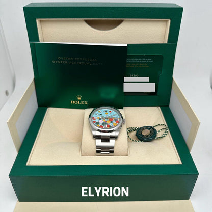 Rolex Datejust 41mm Tiffany Blue Celebration Dial Smooth Bezel 126300