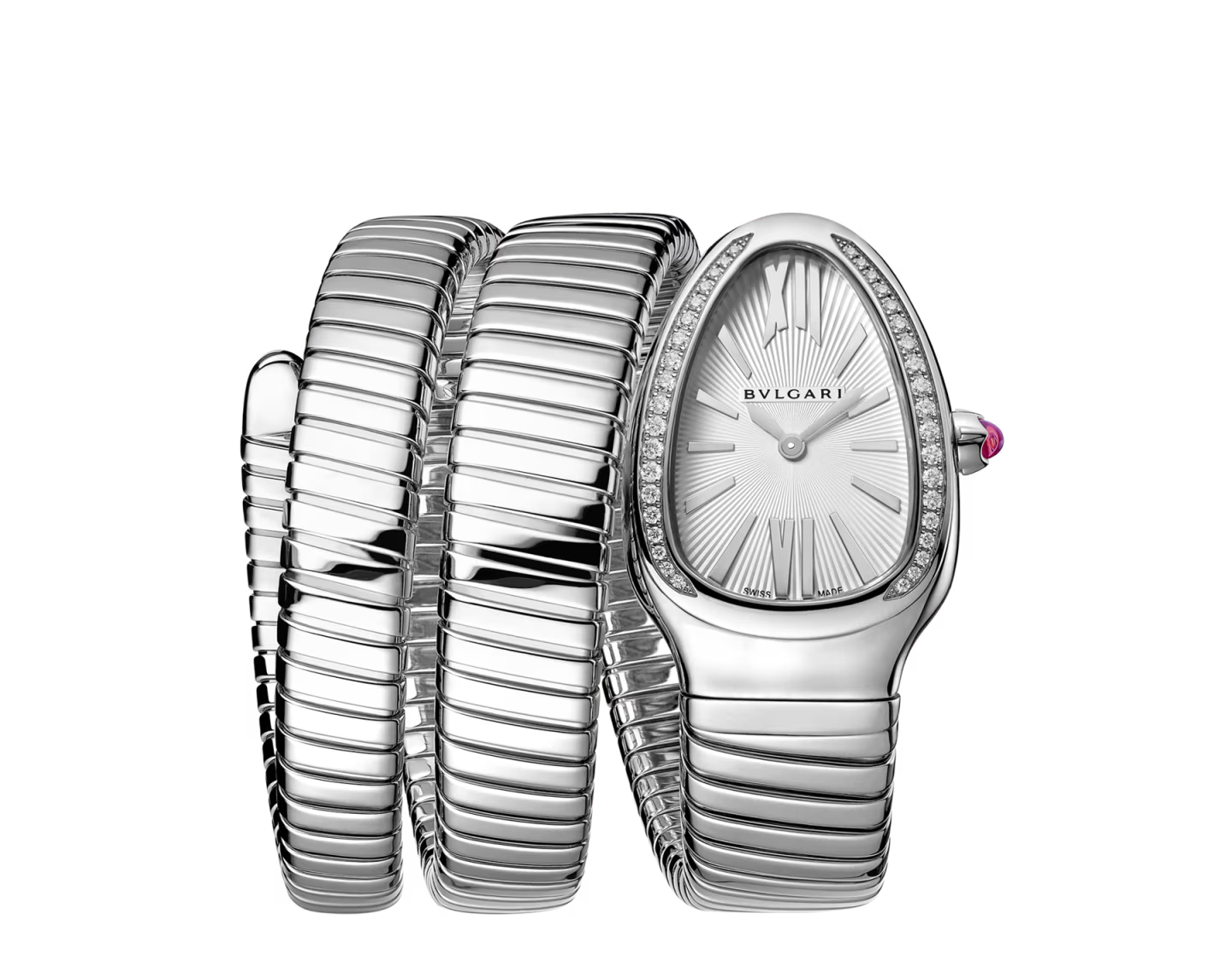 Serpenti Tubogas Montre argent-white