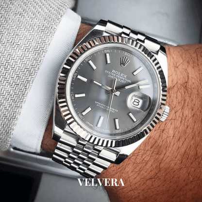 Montre Homme -  Date just 41 Gris