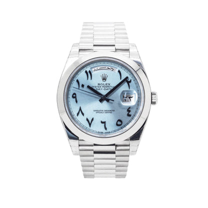 Montre Homme - Day-Date Arabic Blue Dial