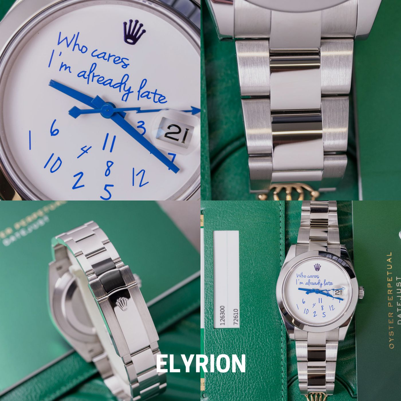 Rolex Datejust 41 „Who cares I‘m already late Dial