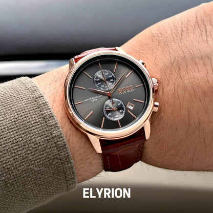 Montre Homme HB - Jet 1513281 Chronographe Marron