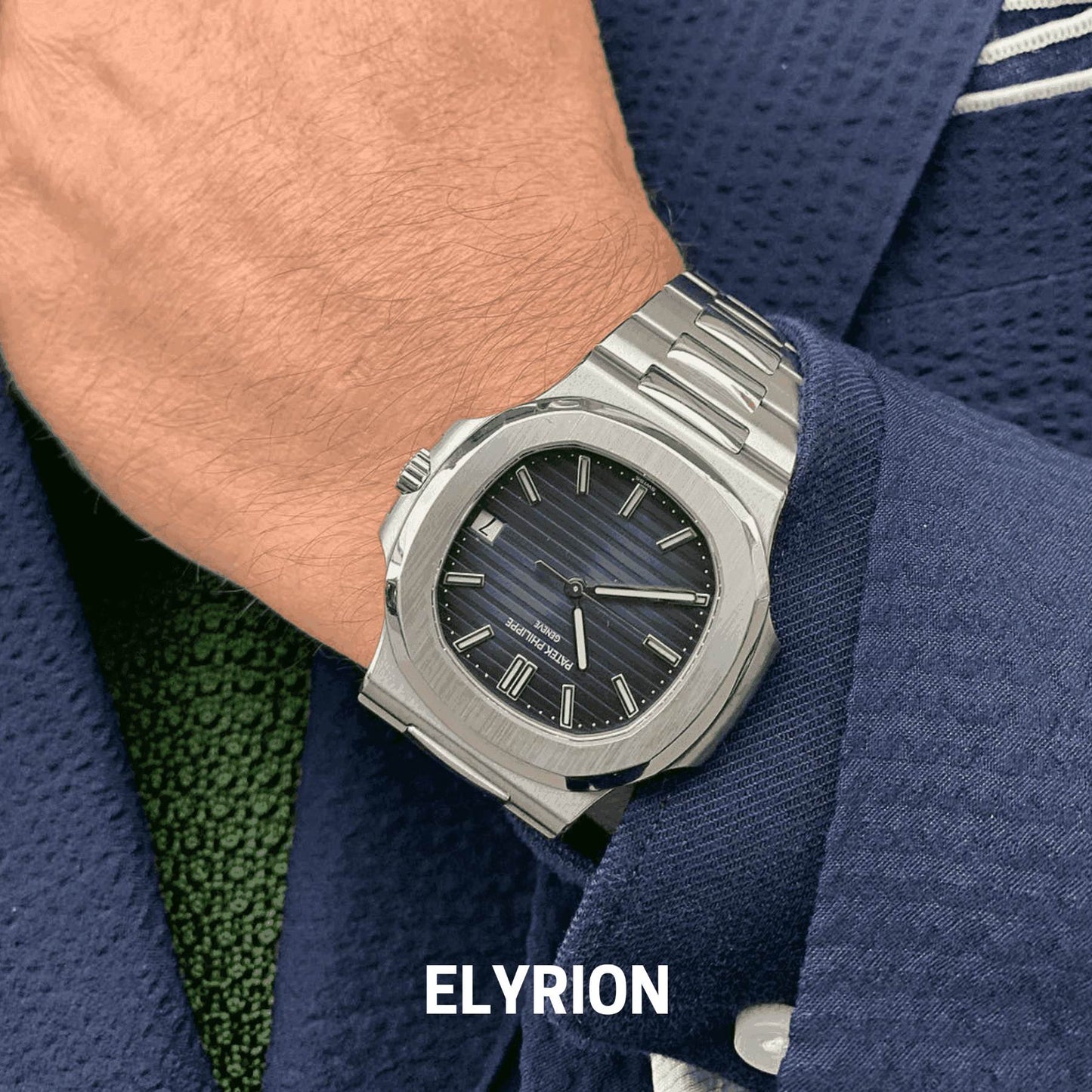 Montre Homme - Patek Nautilus Bleu