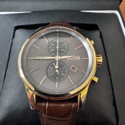 Montre Homme HB - Jet 1513281 Chronographe Marron