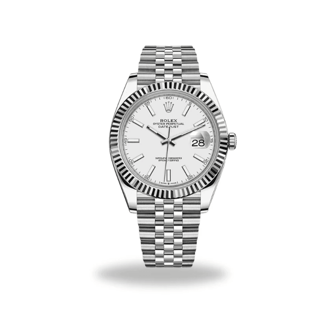 Montre Homme -  Date just 41 Blanc