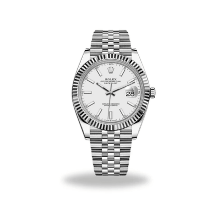 Montre Homme -  Date just 41 Blanc