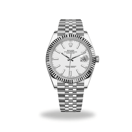 Montre Homme -  Date just 41 Blanc