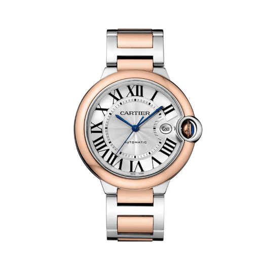 Montre Femme - Ballon Bleu Acier & Or Rosé