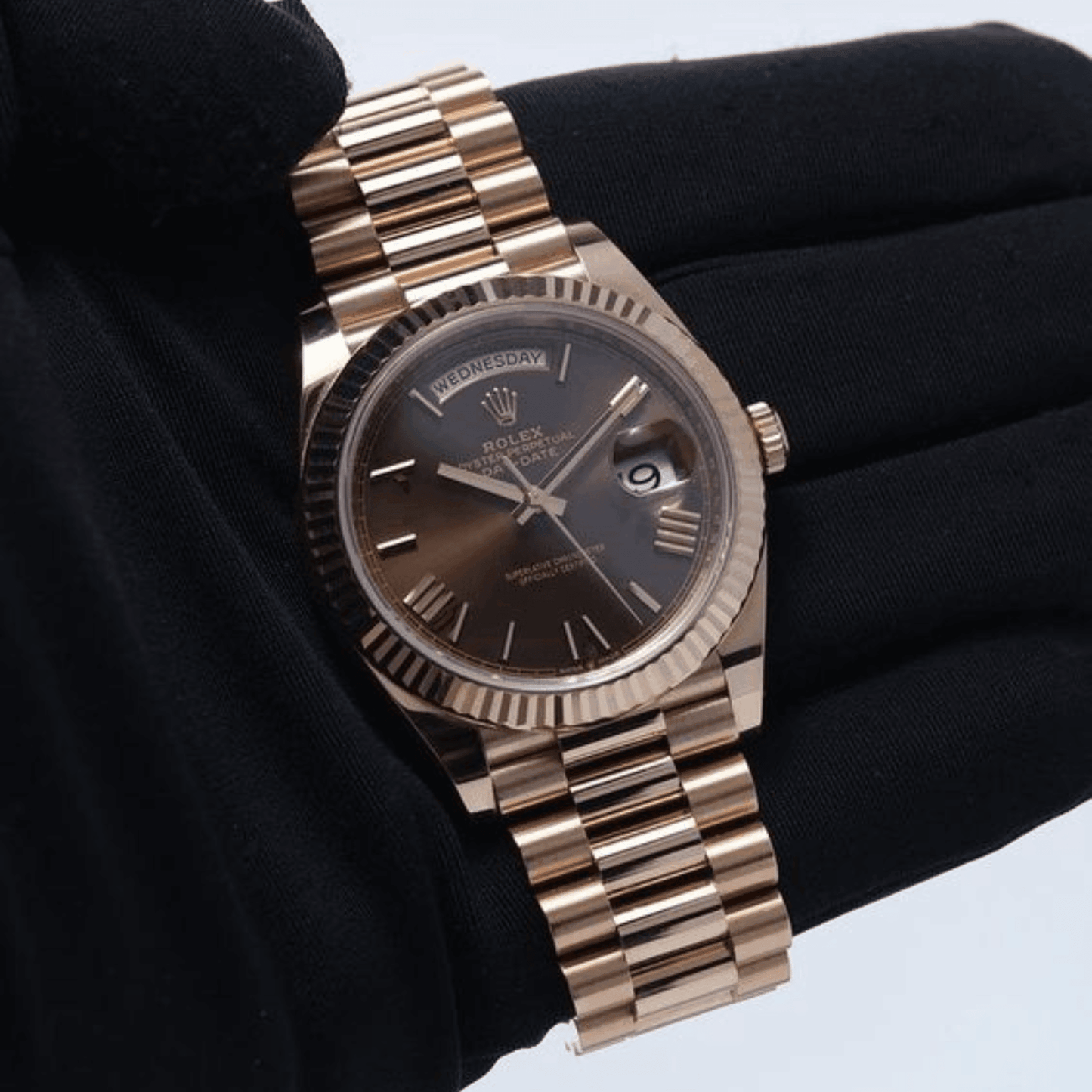 Montre Homme - DayDate Chocolate Rose Gold 40 mm